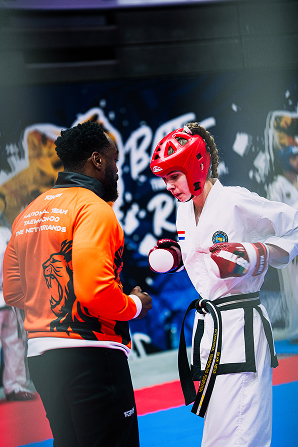 ITF Taekwon-Do athlete competing