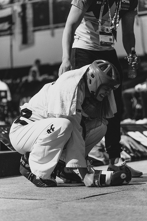 ITF Taekwon-Do athlete competing