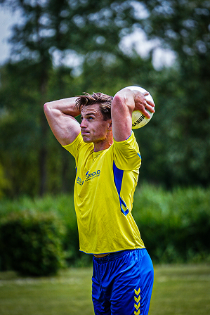 Soccer player in a match