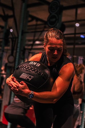 CrossFit athlete in action