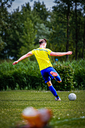 Soccer player in a match