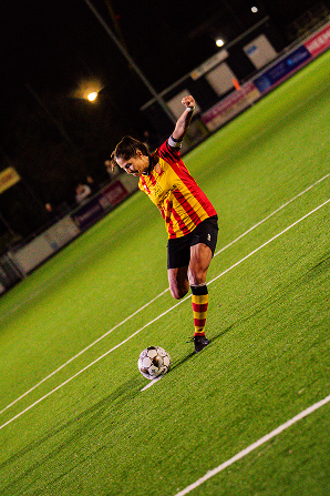 Soccer player in a match